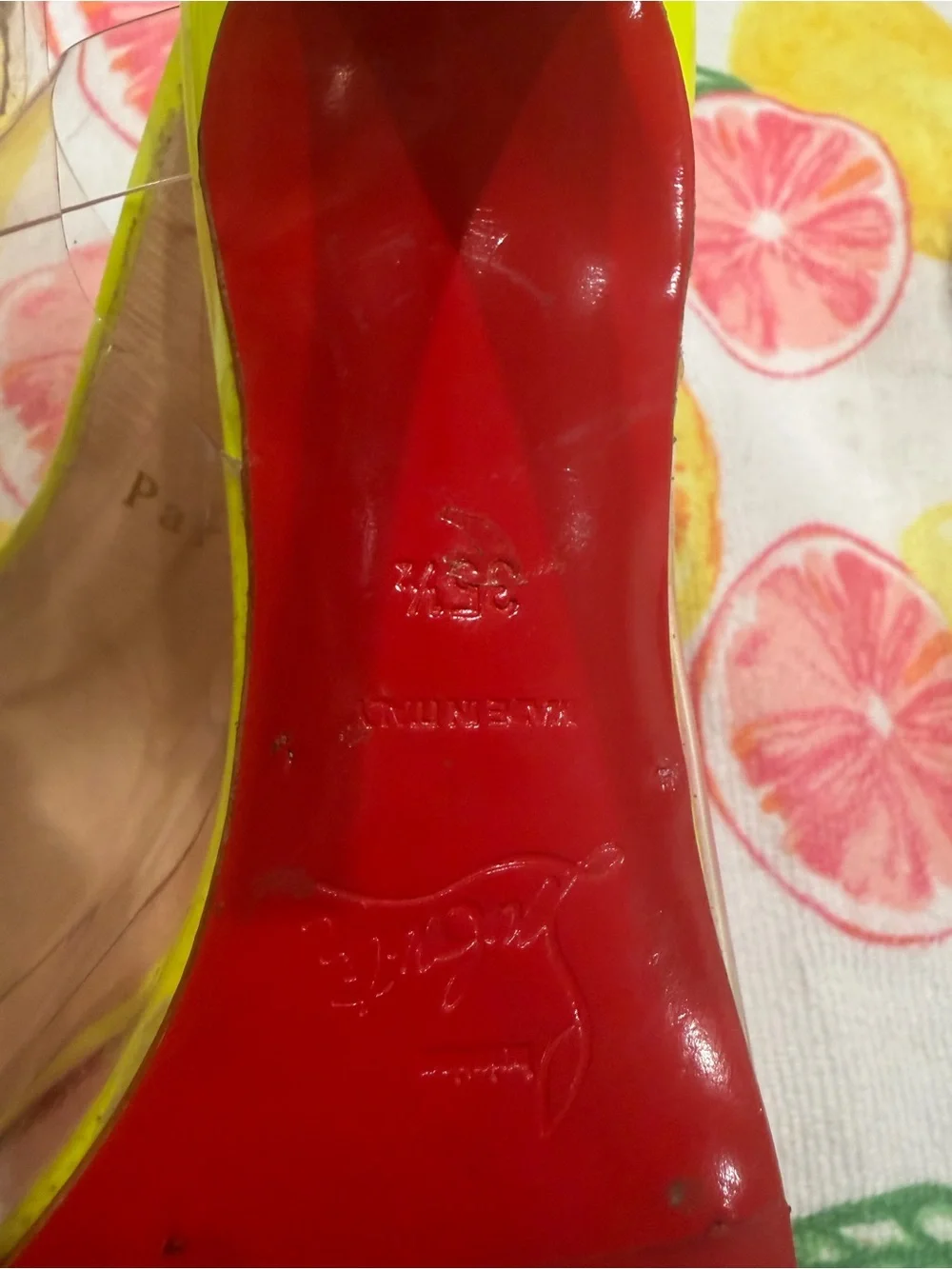 Christian Louboutin striking neon